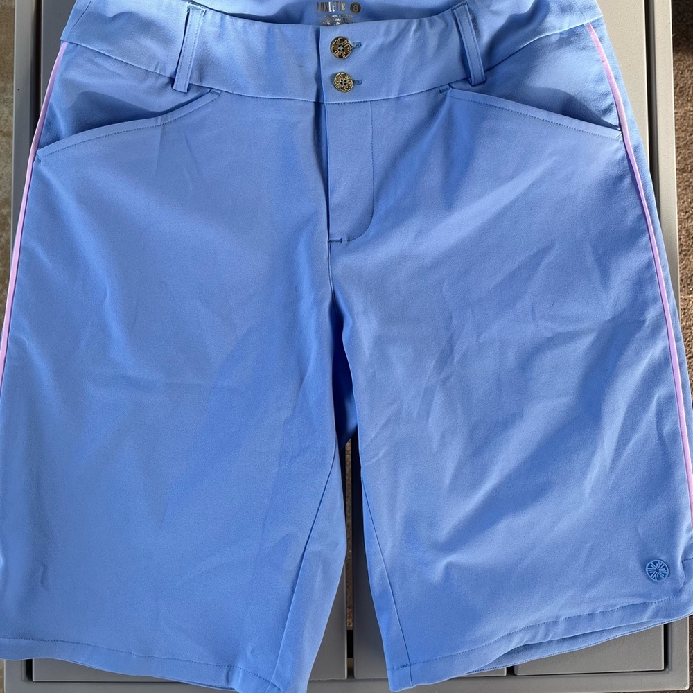 Lilly Pulitzer Luxletic Blue Peri Fairway Golf Performance Shorts